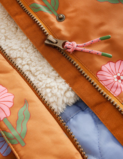 Authentic Waterproof Parka-Butterscotch Floral