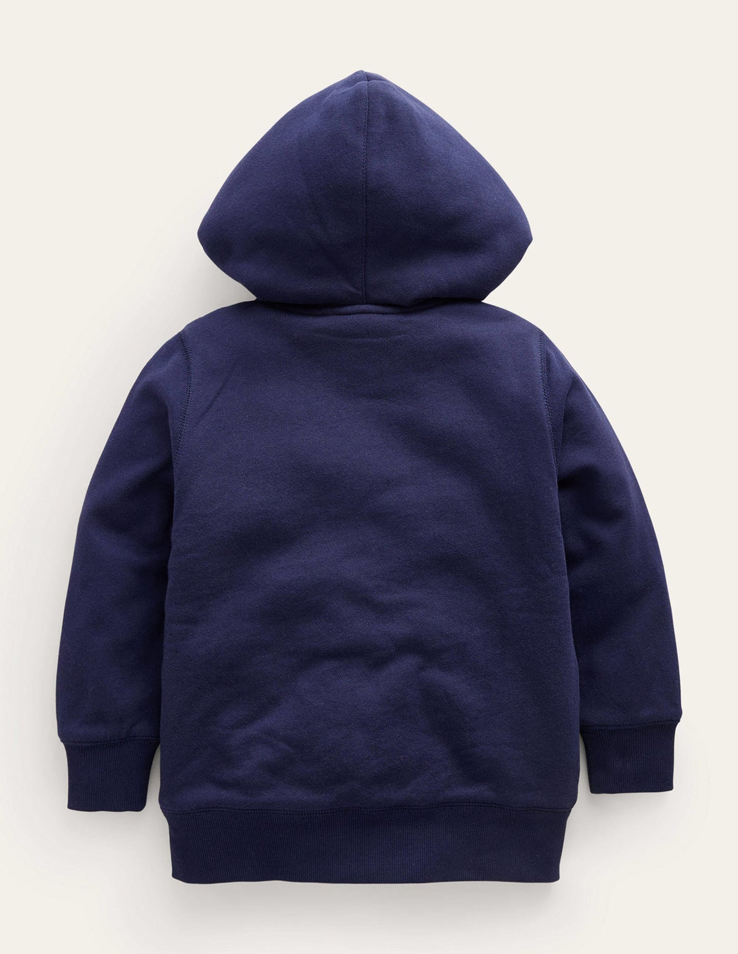 Applique Lined Hoodie-French Navy Hearts