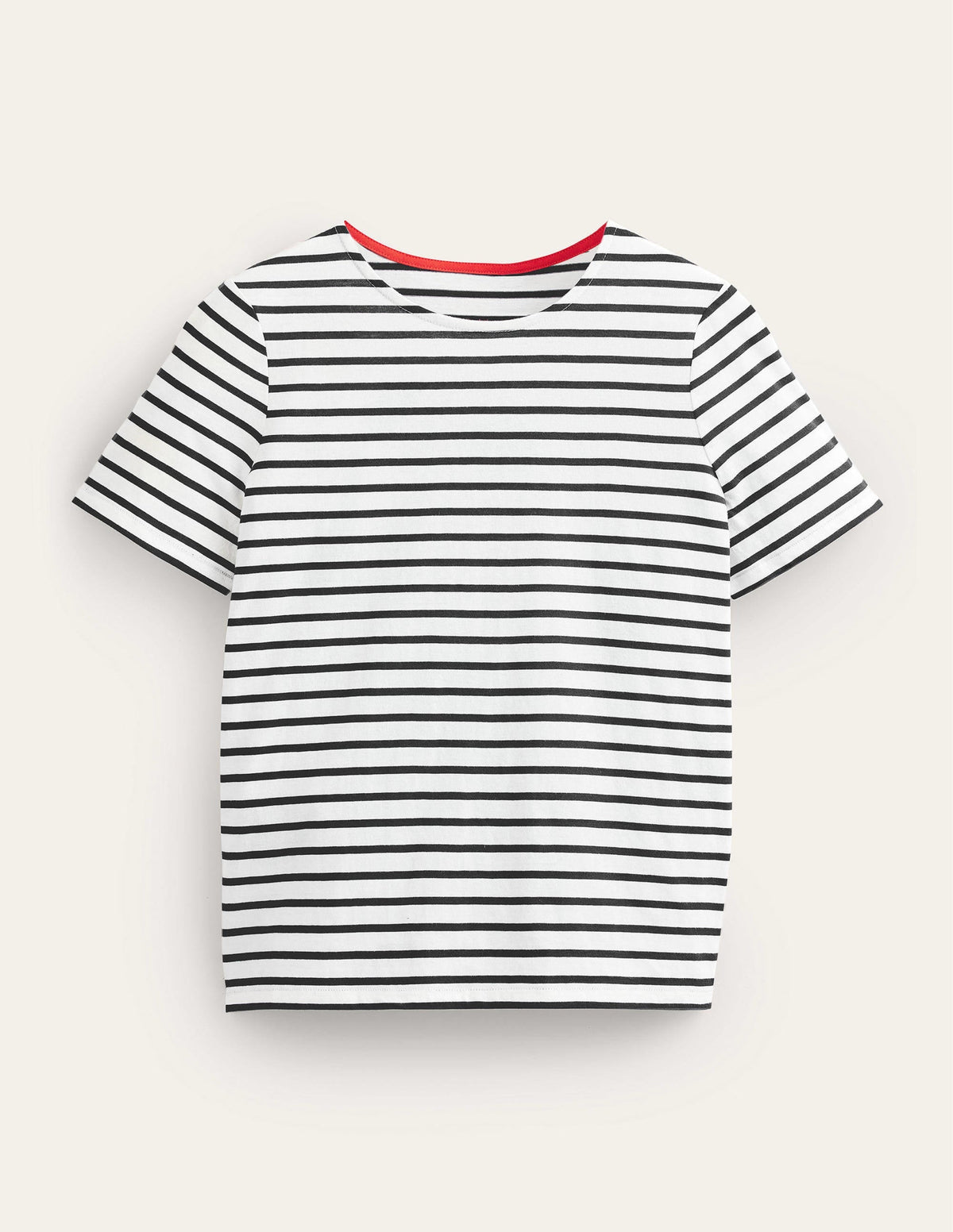 Bea Short Sleeve Breton-Ivory, Black