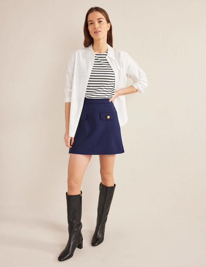 Bea Short Sleeve Breton-Ivory, Black