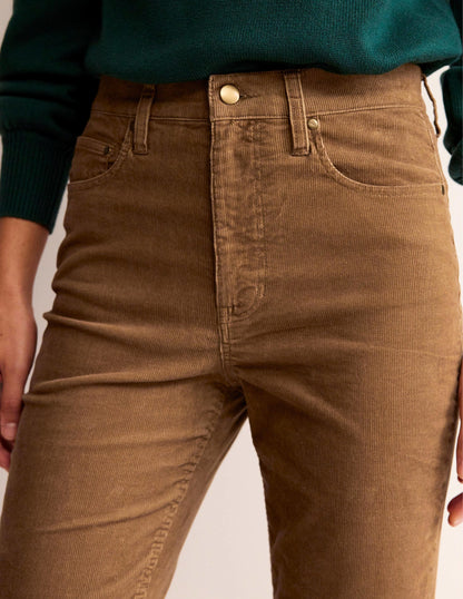 5 Pocket Cord Slim Jeans-Camel