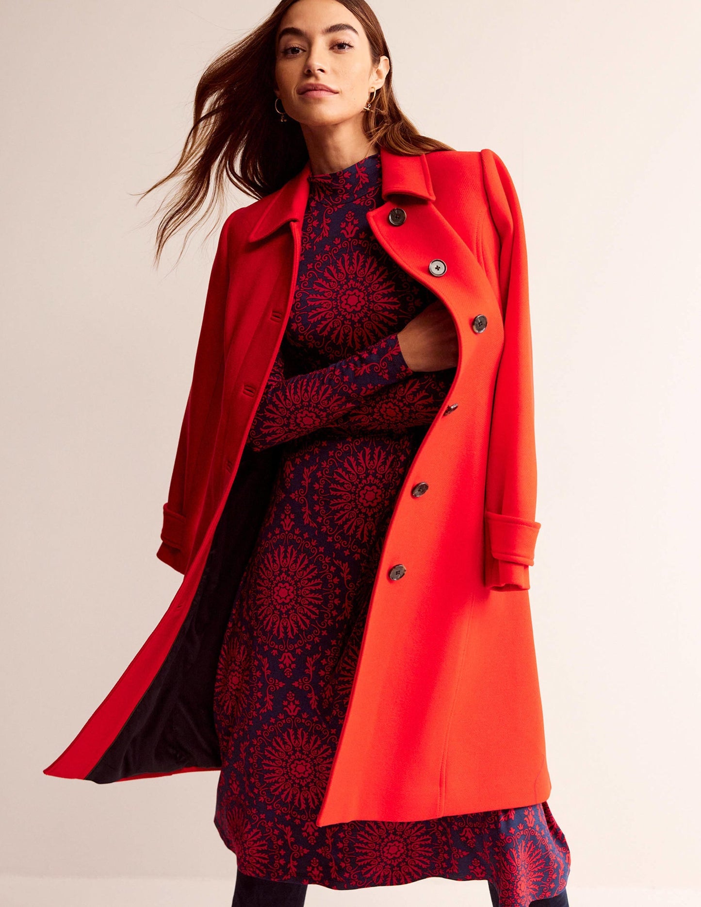 Alberta Jersey Midi Dress-Brilliant Red, Artizian Geo