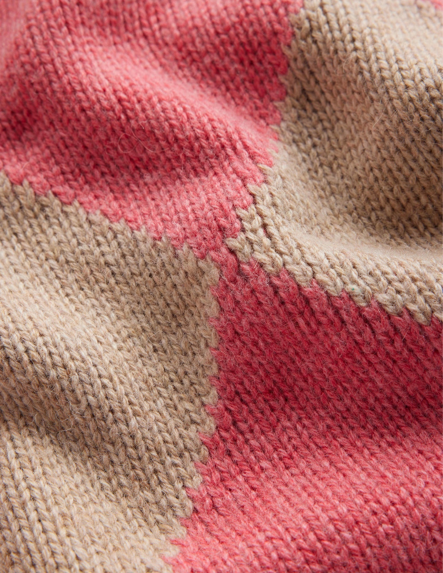 Argyle Crew Neck Sweater-Watermelon, Chinchilla Melange