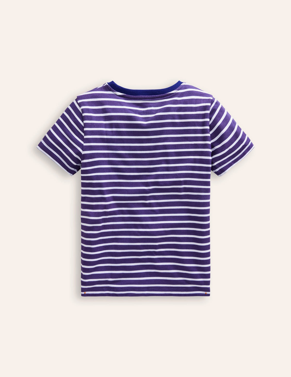 Appliqué T-Shirt-Sapphire/ Ivory Stationary