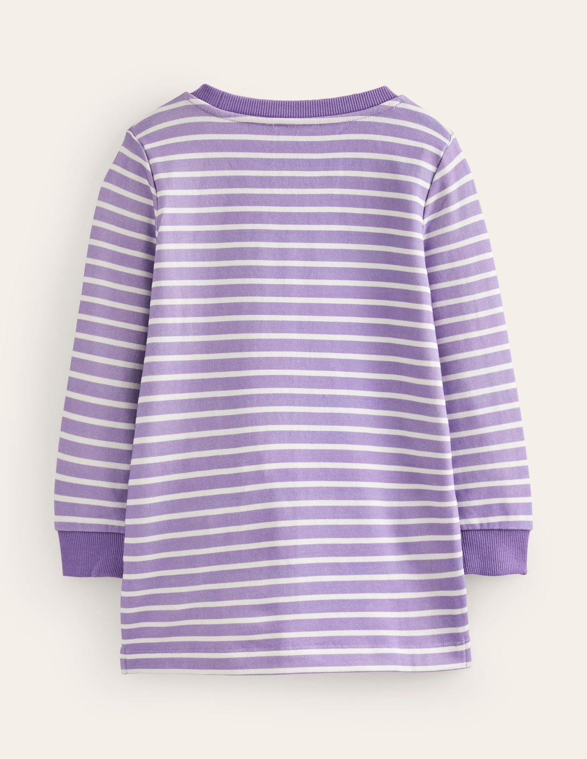 Appliqué Pocket Tunic-Parma Violet/Ivory