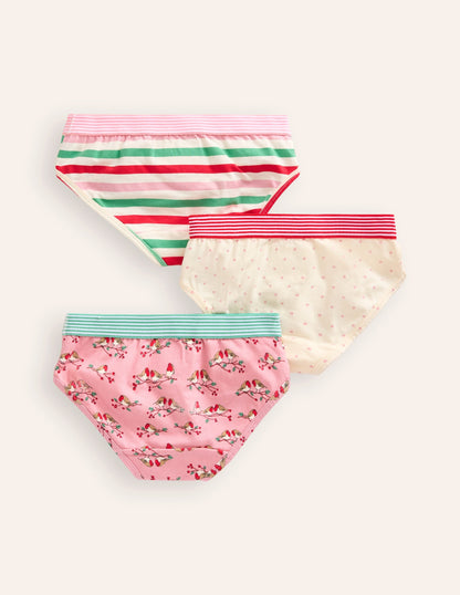 3-Pack Underwear-Pink Robins