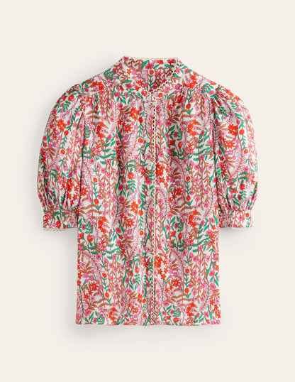 Ara Short Sleeve Top-Multi, Foliage Bud