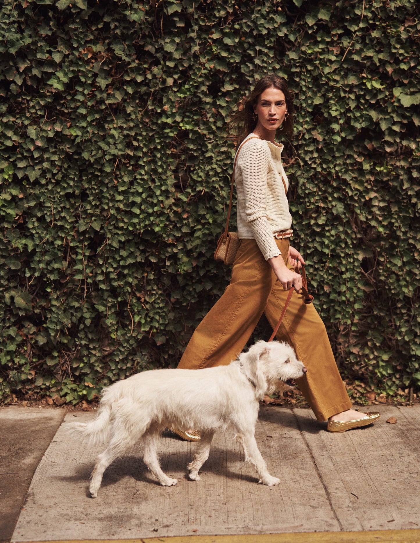 Barnsbury Crop Chino Pants-Bronze Brown