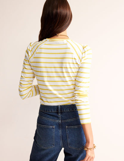 Arabella Stripe T-Shirt-Passion Fruit