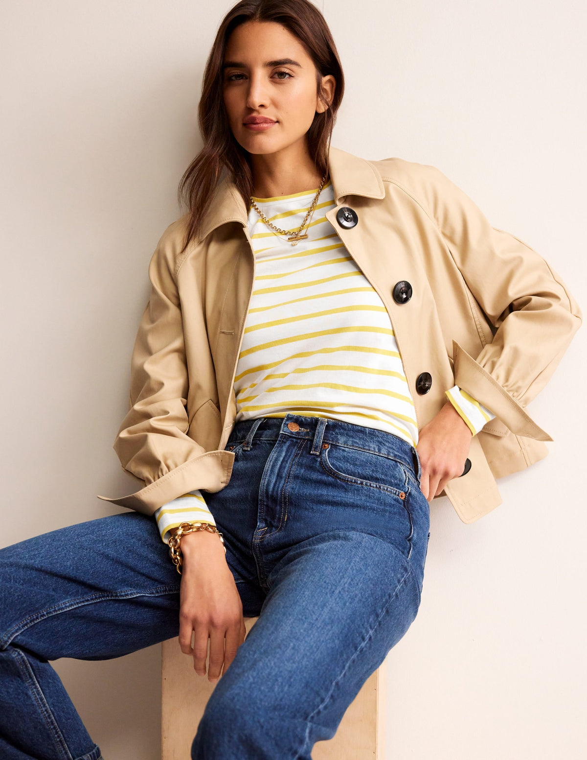 Arabella Stripe T-Shirt-Passion Fruit