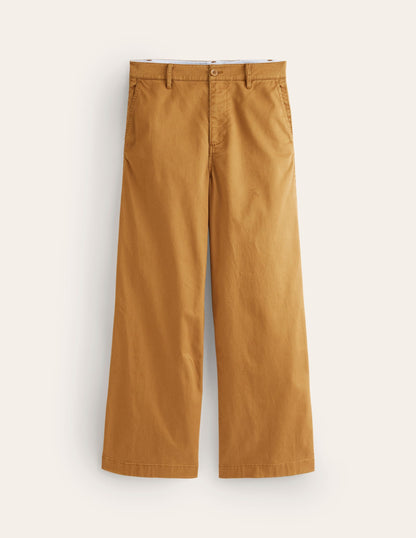 Barnsbury Crop Chino Pants-Bronze Brown
