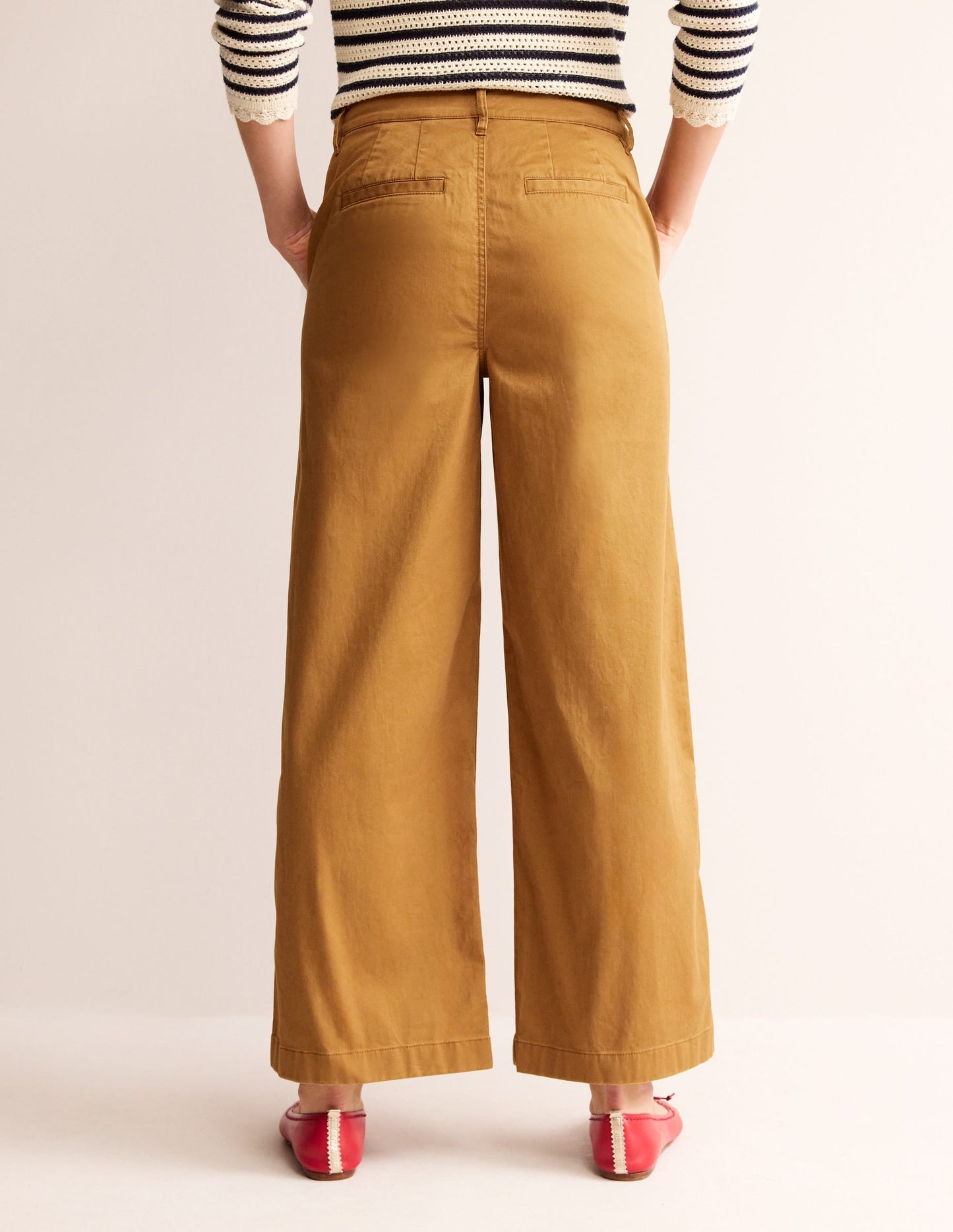 Barnsbury Crop Chino Pants-Bronze Brown