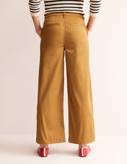 Barnsbury Crop Chino Pants-Bronze Brown