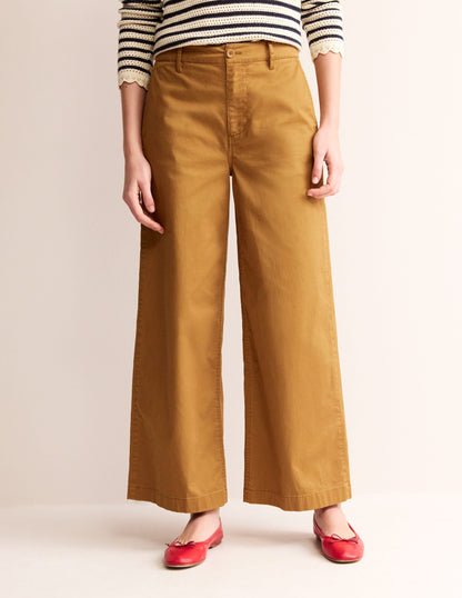 Barnsbury Crop Chino Pants-Bronze Brown