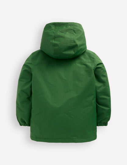 4-in-1 Waterproof Coat-Blue/Green Colourblock
