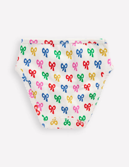 7-Pack Underwear-Multi Bow/Stripe