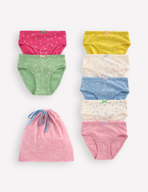 7-pack Pointelle Underwear-Multi Stars