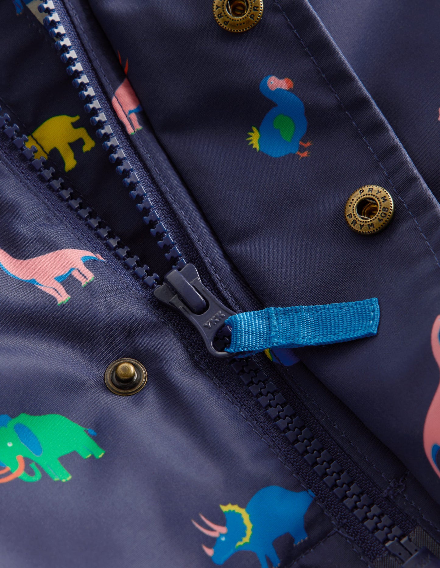 3-in-1 Shower Resistant Coat-Navy Prehistoric Print