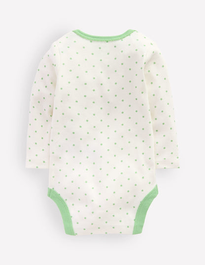 5-pack Bodies-Multi Ivory Spot/Stripe