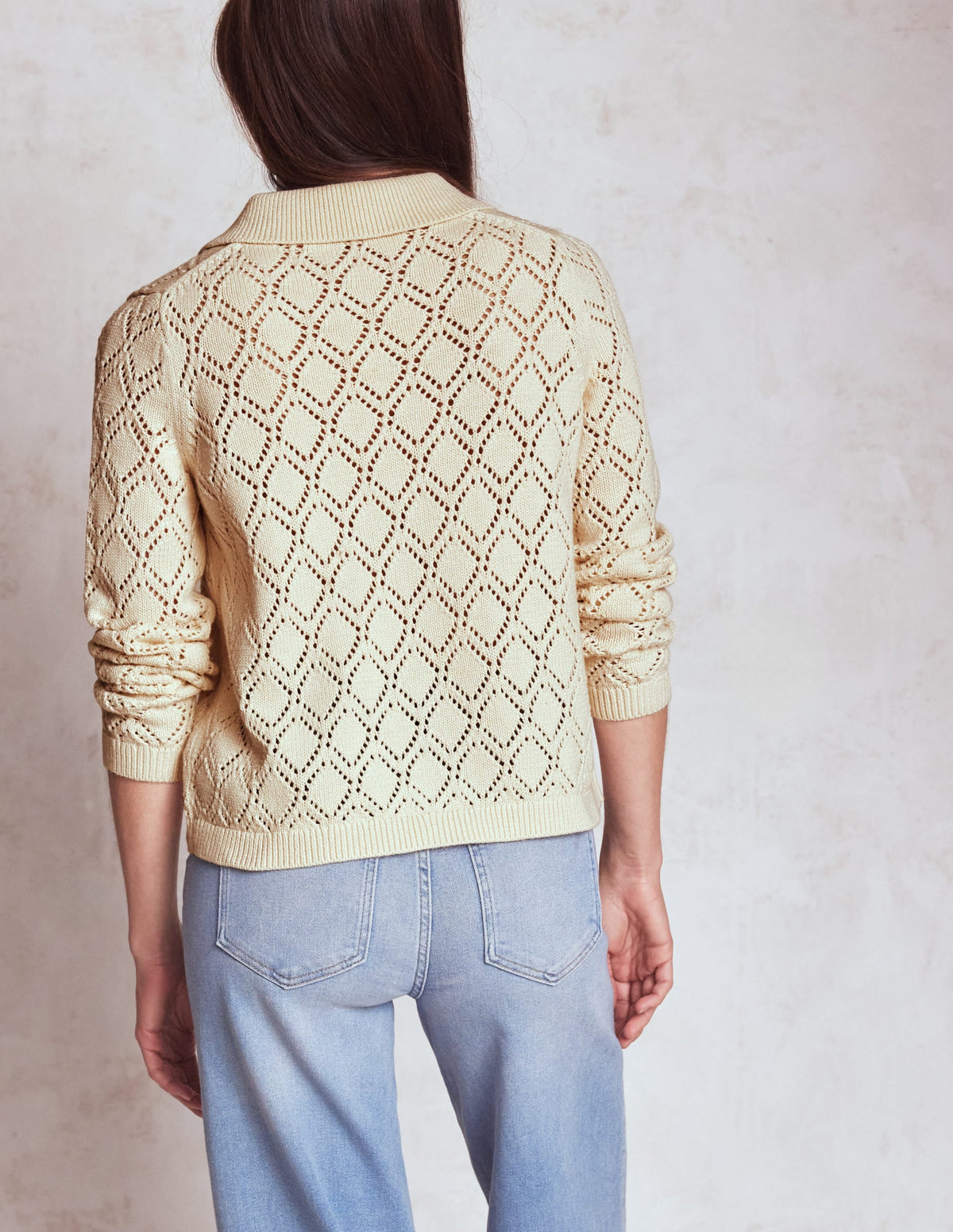 Astrid Knitted Shirt-Warm Ivory