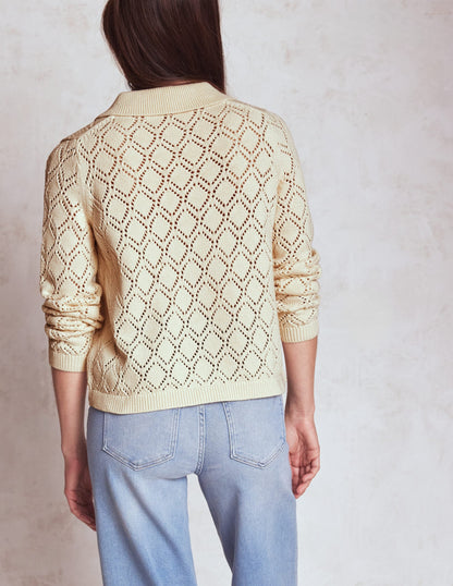 Astrid Knitted Shirt-Warm Ivory