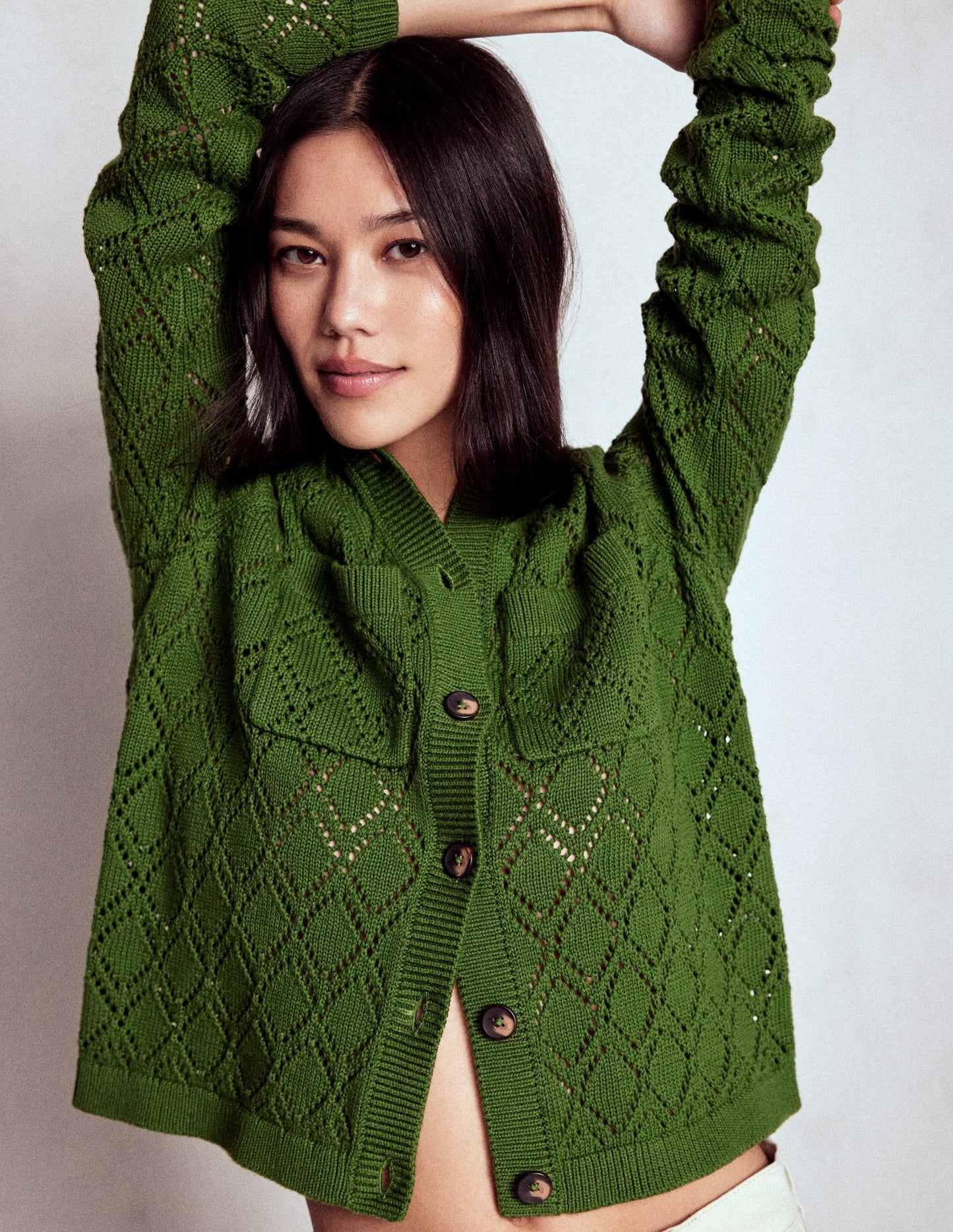 Astrid Knitted Shirt-Promenade Green