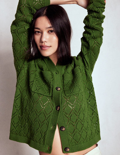 Astrid Knitted Shirt-Promenade Green