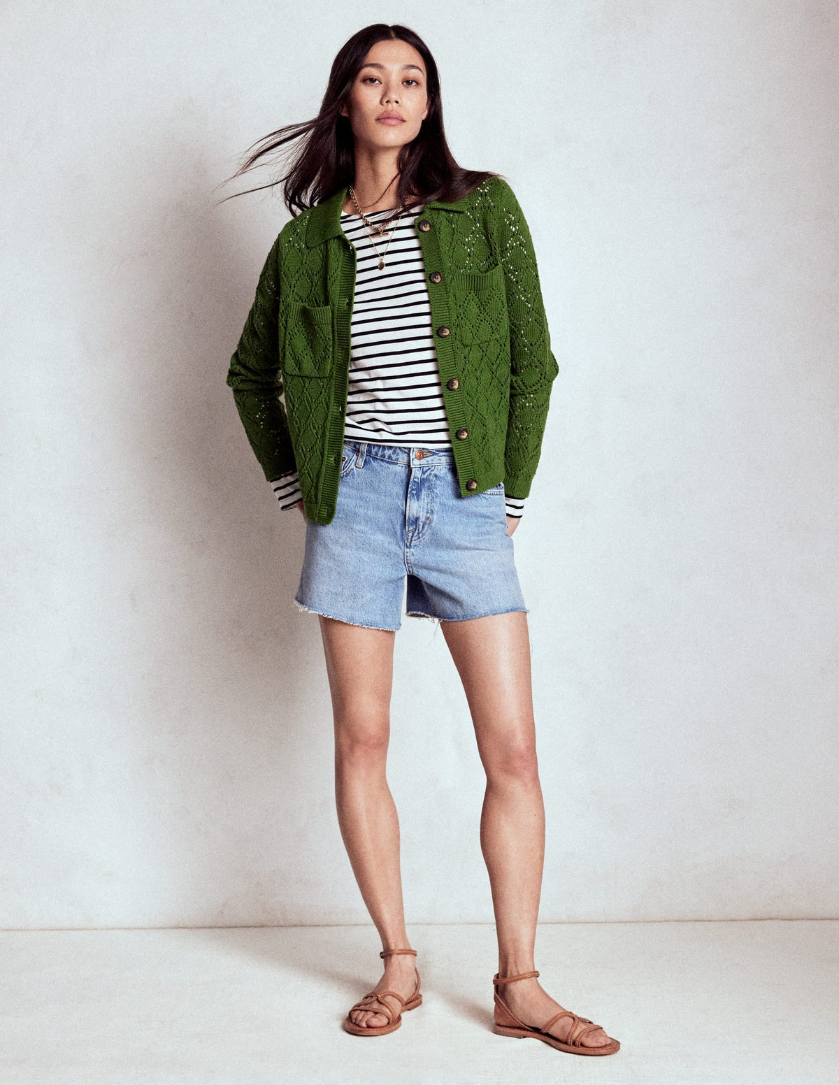 Astrid Knitted Shirt-Promenade Green