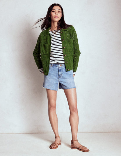 Astrid Knitted Shirt-Promenade Green