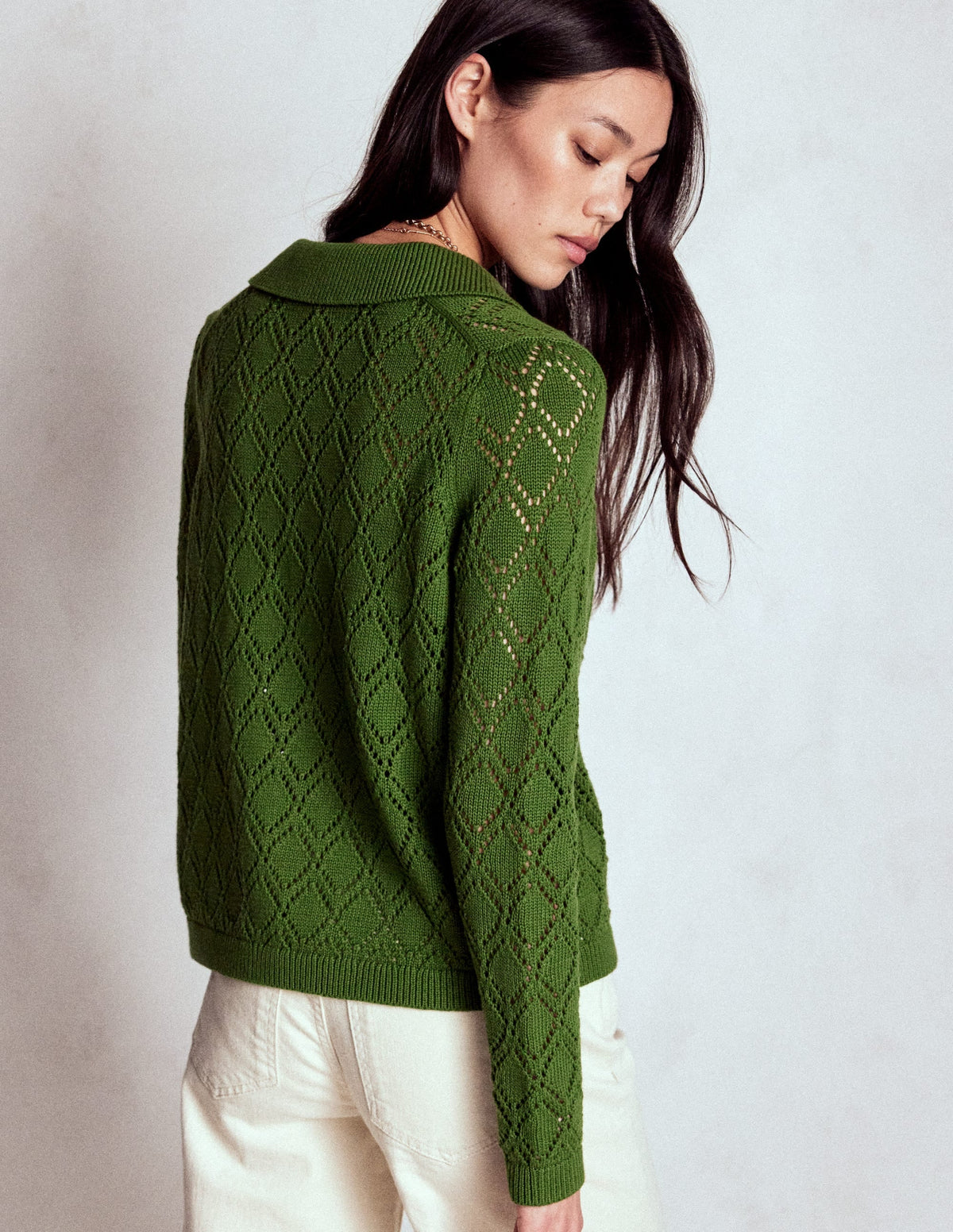 Astrid Knitted Shirt-Promenade Green