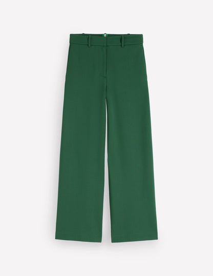 Belgravia Ponte Crop Pants-Hunter Green