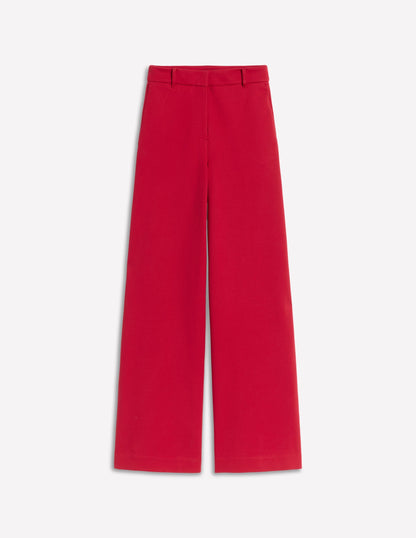 Belgravia Ponte Pants-Carmine Red