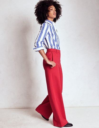Belgravia Ponte Pants-Carmine Red