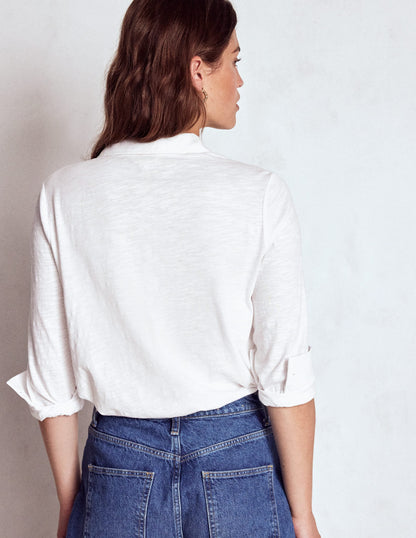 Amy Jersey Shirt-White