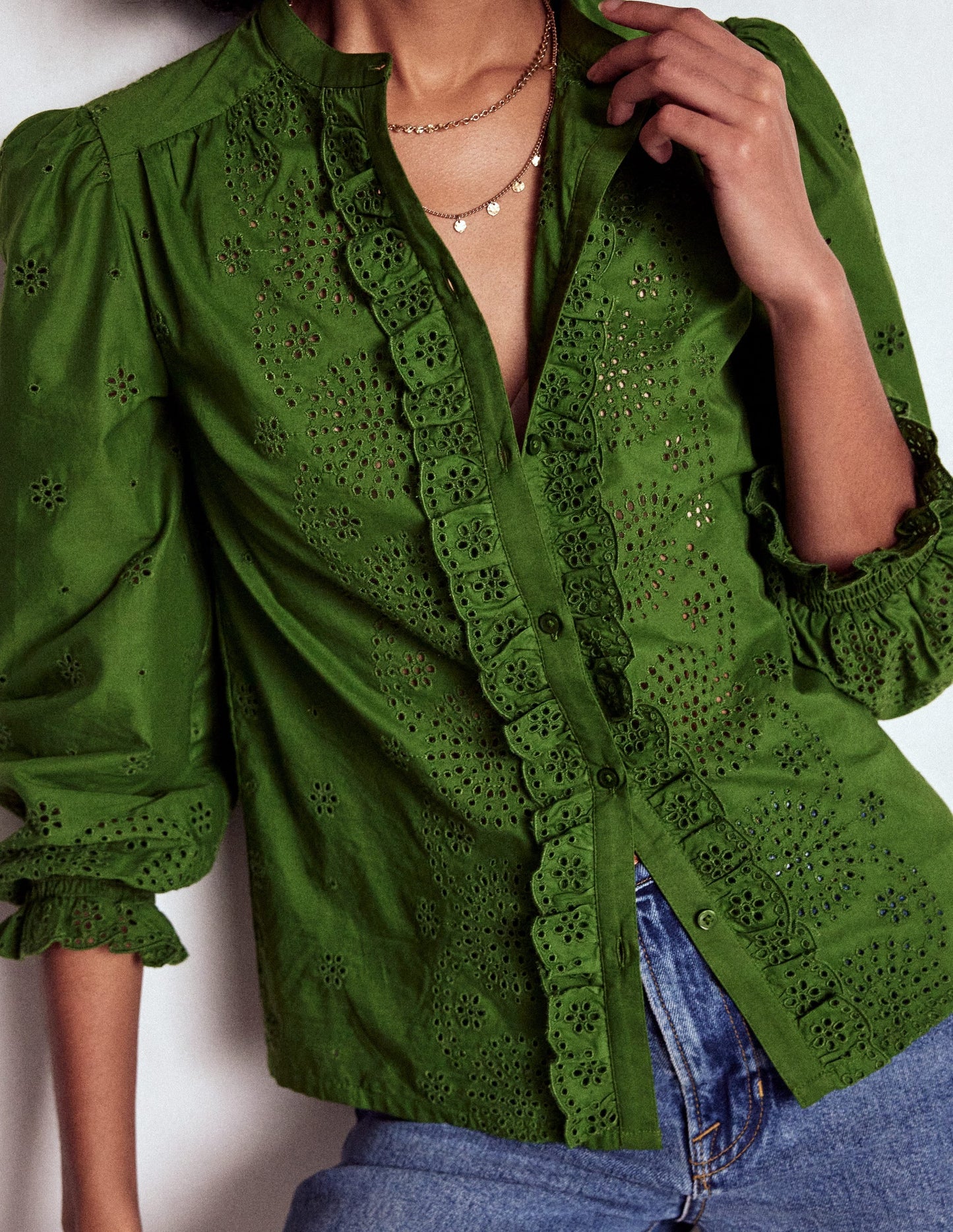 Alice Broderie Top-Promenade Green