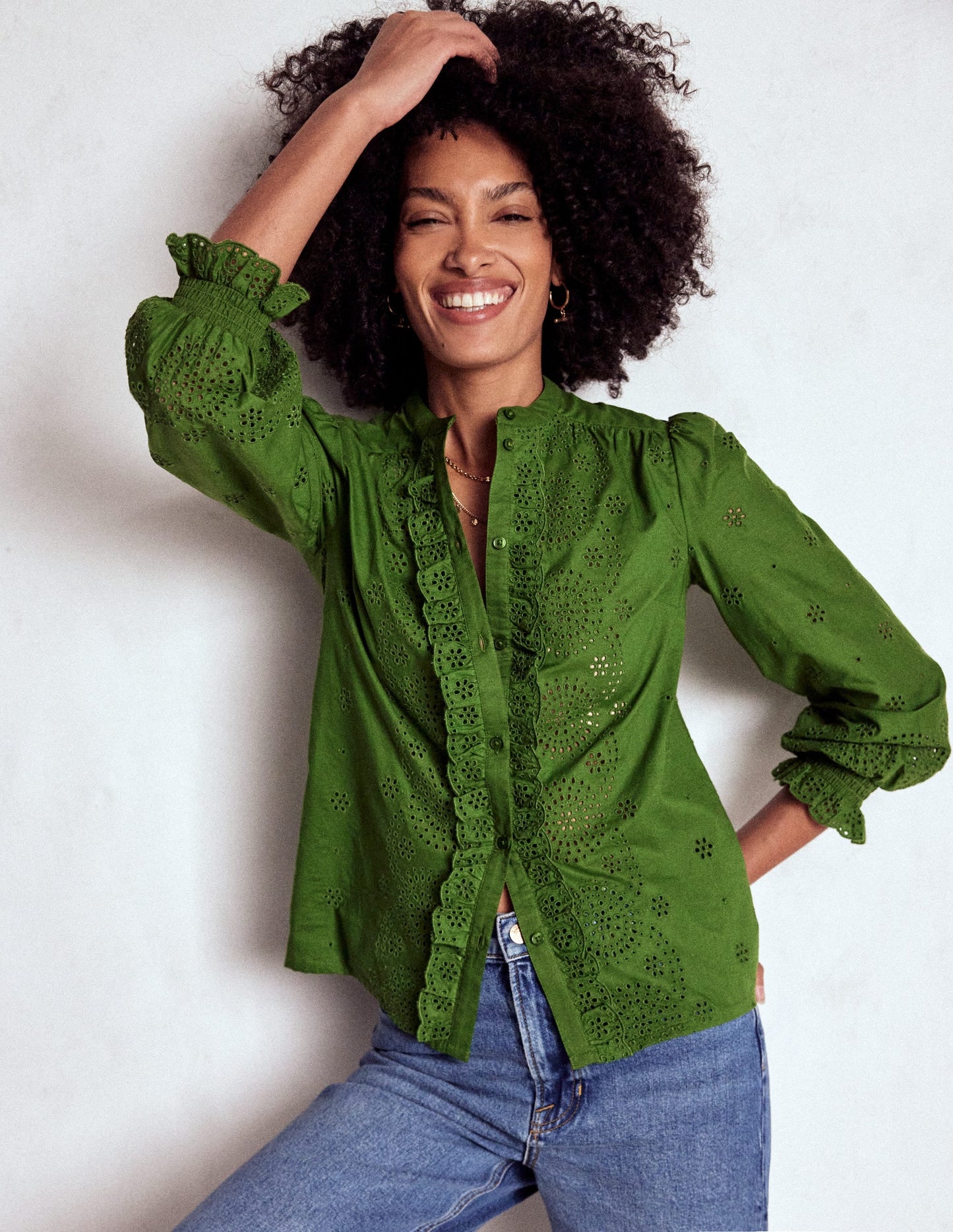 Alice Broderie Top-Promenade Green