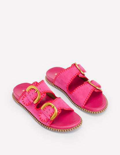 Alberta Footbed Sandals-Festival Pink/Post Box Red