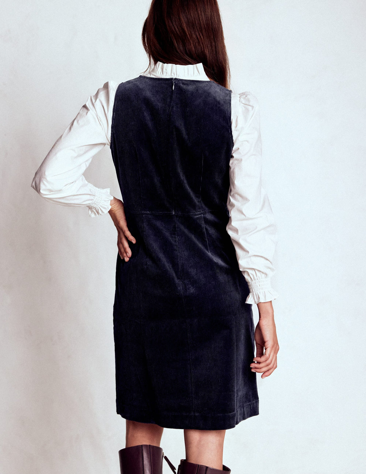 Annie Cord Shift Dress-Navy