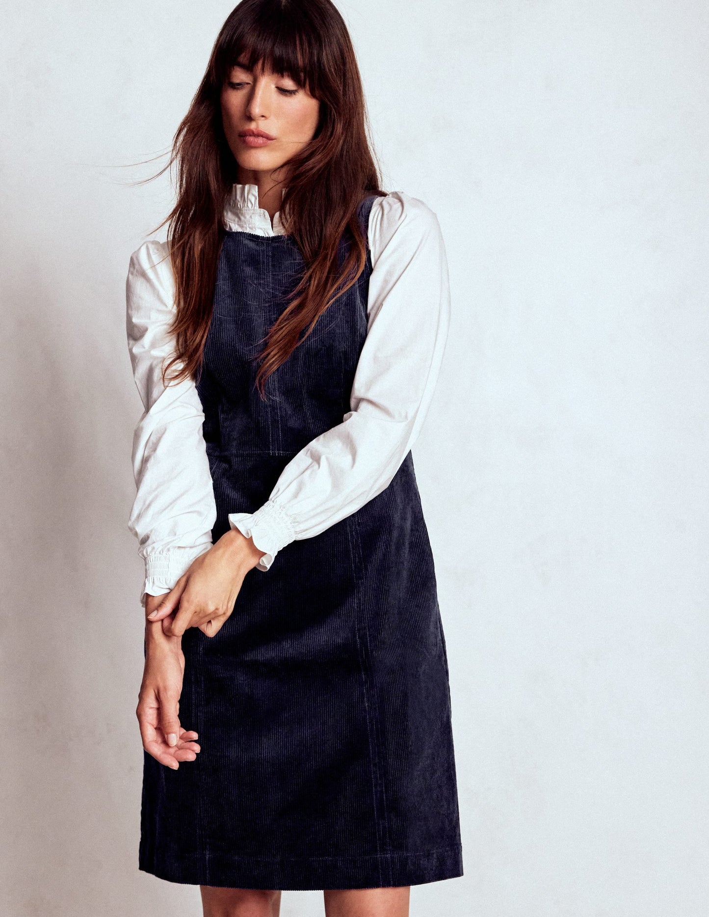 Annie Cord Shift Dress-Navy