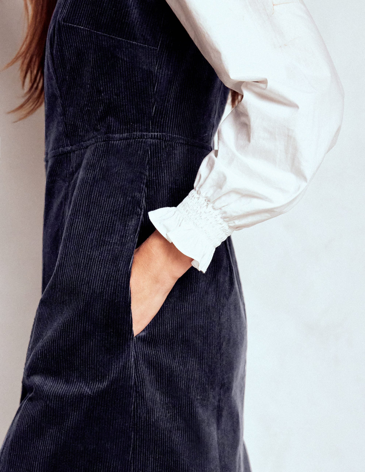 Annie Cord Shift Dress-Navy