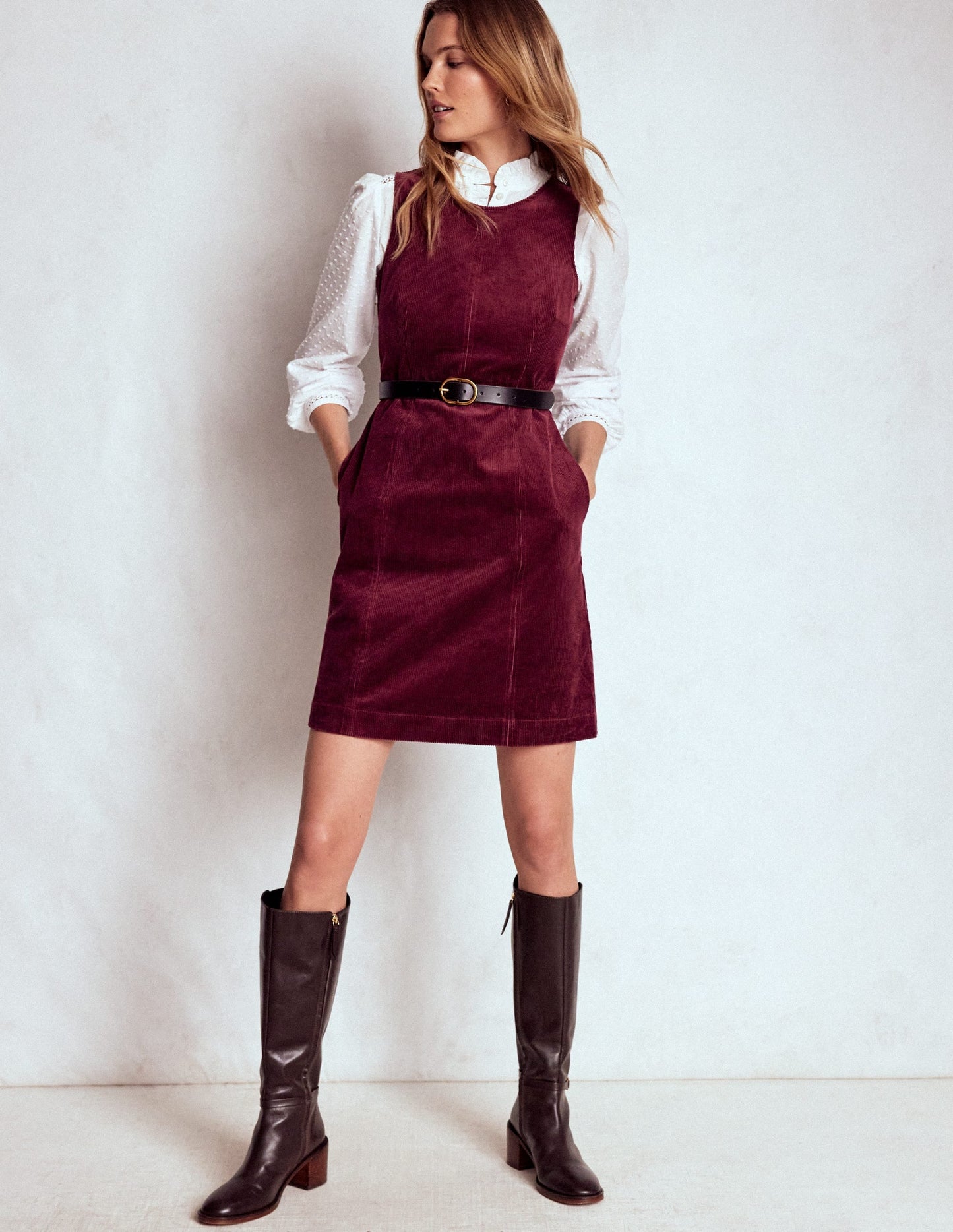 Annie Cord Shift Dress-Deep Wisteria