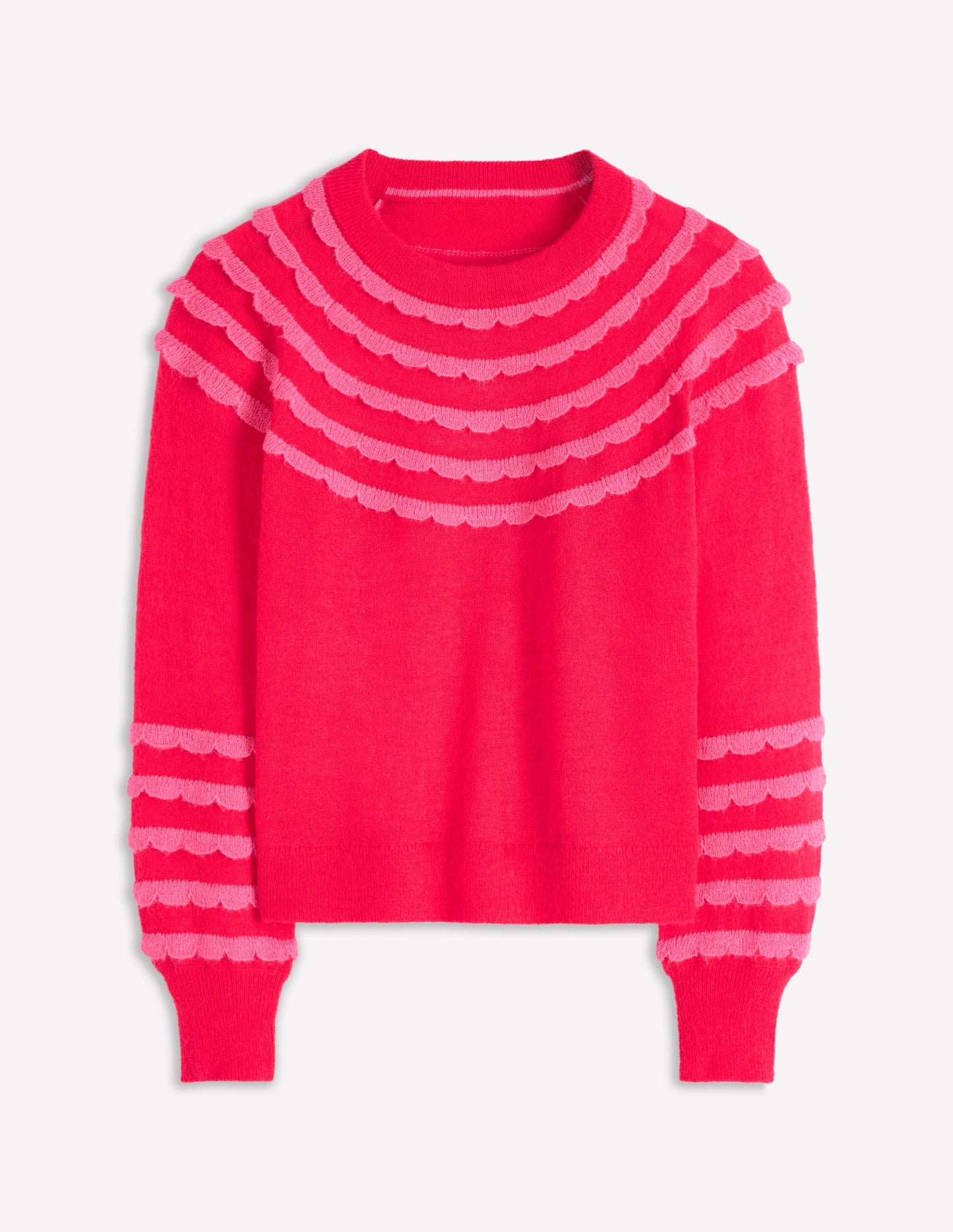 Alice Fluffy Raglan Jumper-Poppy Red