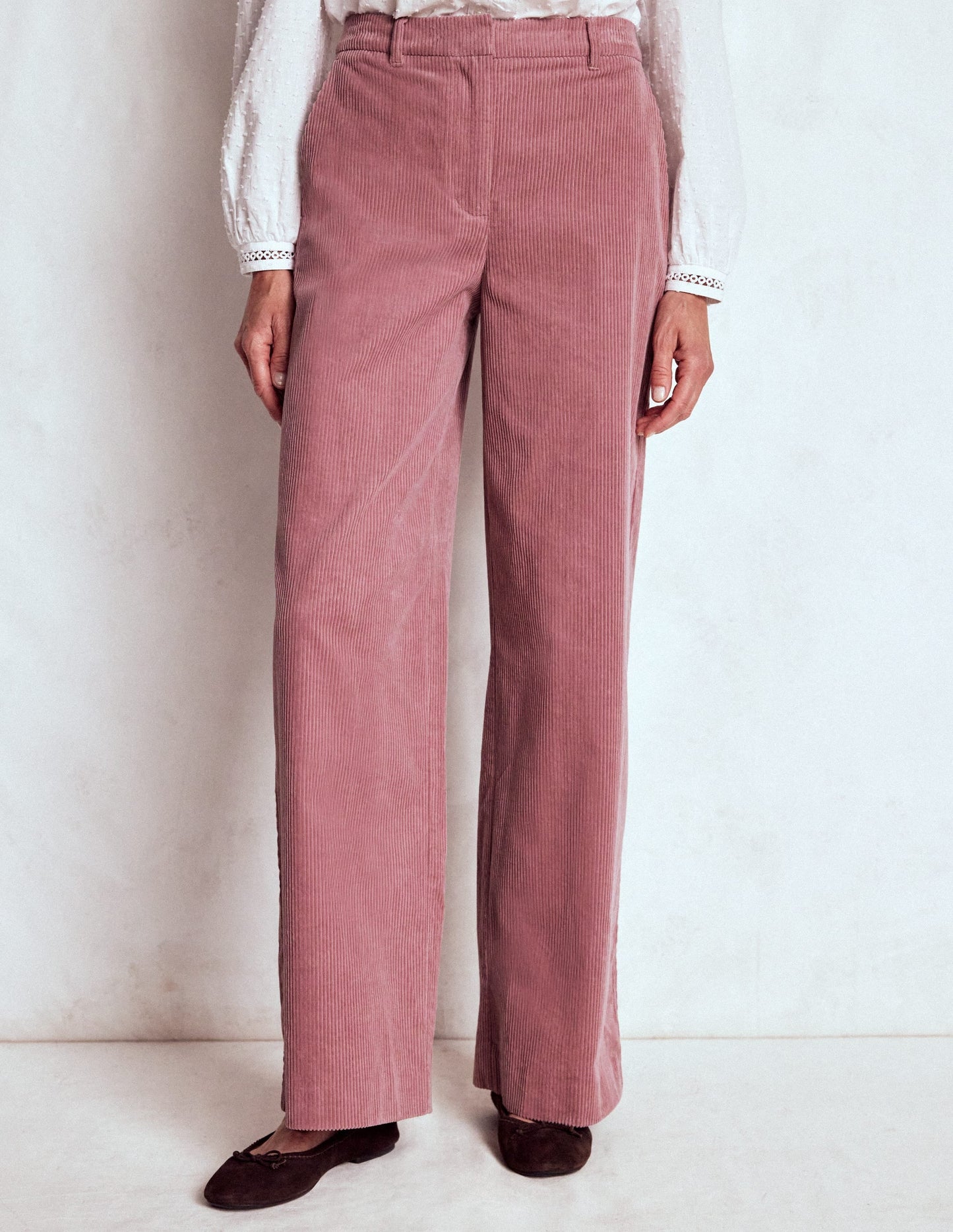 Belgravia Chunky Cord Pants-Blushing Rose