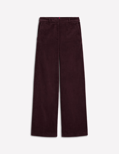 Belgravia Chunky Cord Pants-Deep Aubergine