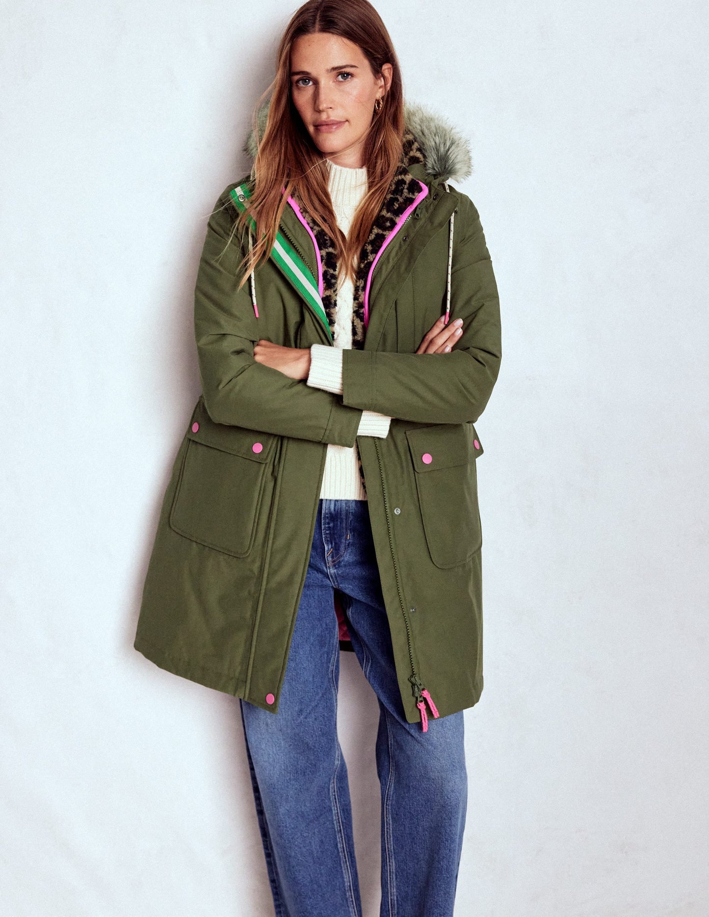 4-In-1 Hooded Parka-Woodland Green