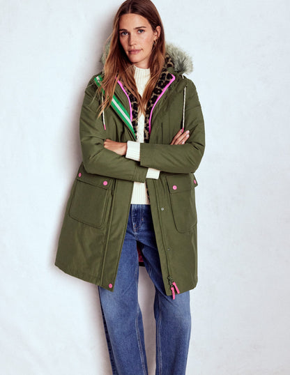 4-In-1 Hooded Parka-Woodland Green