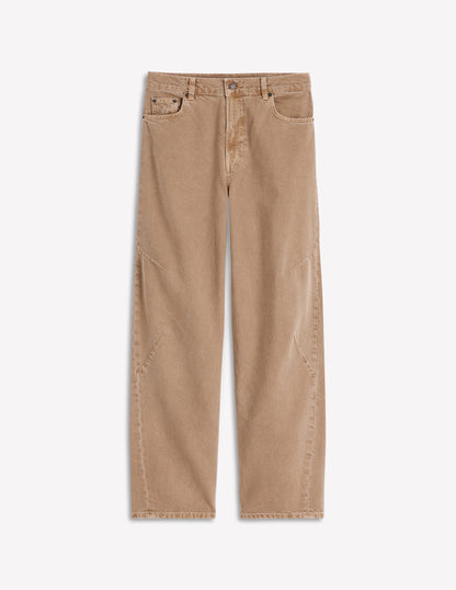 Barrel Jeans-Tobacco
