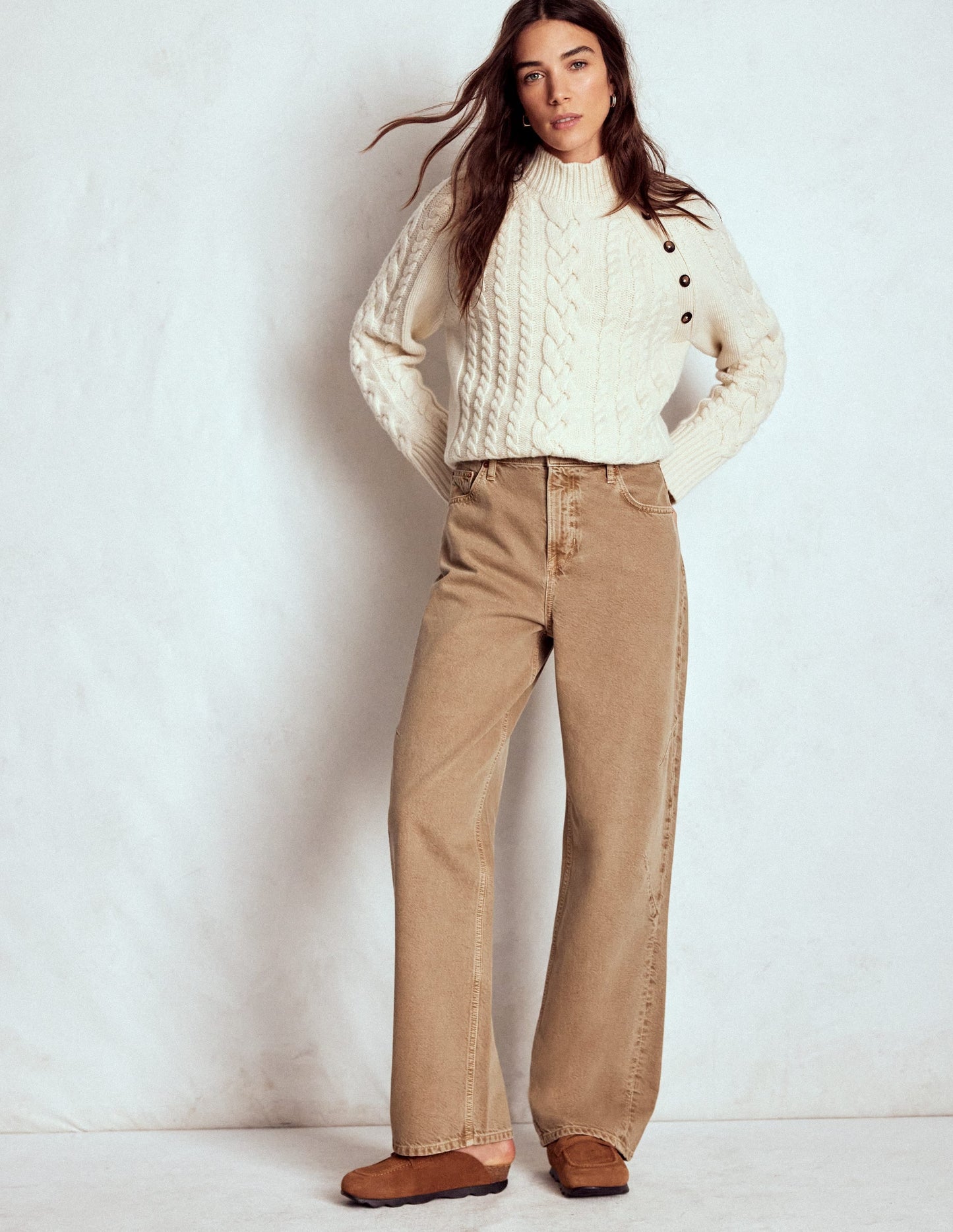 Barrel Jeans-Tobacco