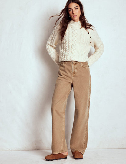 Barrel Jeans-Tobacco
