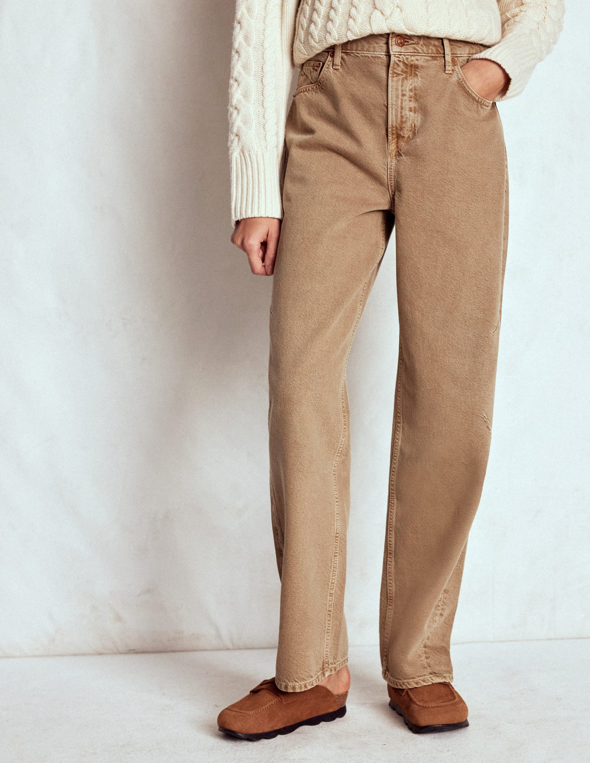 Barrel Jeans-Tobacco